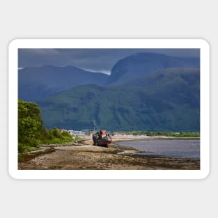 Shipwreck on the Shore of Loch Linhe Sticker